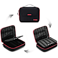 Miniatyrbild 5 av 5: Universell reseväska för kabelorganisering, elektroniktillbehör, för 9,7 tums iPad, Kindle, nätadapter Black and Red