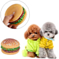 Miniatyrbild 4 av 5: 1 St Ljudleksak Hamburgare Tuggleksaker Kreativ Matformad Kvittrande För Valp Hund Barn Vuxen