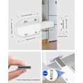 Miniatyrbillede 3 af 5: Tryk for at åbne magnetisk lås Magnetisk lås Dørpusher Dæmper Skabsdør 4 stykker Tryk for at åbne til skabs skuffer system