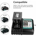 Miniatyrbillede 3 af 5: 3A DC18RC erstatnings Li-Ion-oplader til Makita 14,4V~18V BL1830 BL1840 BL1850 BL1815 BL1430 LXT400 EU hurtigoplader