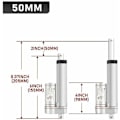 Miniatyrbillede 2 af 5: Lineær Aktuator 12V Elektrisk Lineær Aktuator Høj Styrke 1500N 50mm Slaglængde - Sølvgrå