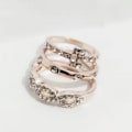 Miniatyrbild 3 av 5: 3 st/set Criss Cross Cubic Zirconia Inlagd Staplingsring Bröllop Brud Smycken US 8