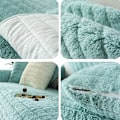 Miniatyrbillede 2 af 3: Moderne enkel plys sofasæde, universel all-inclusive varm og tyk sofasæde, tatami karnap pude(Søblå, pude 45*45 (inklusive kerne