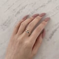 Miniatyrbilde 4 av 5: Kvinners Ring Rose Dobbel Farger Smykker Galvanisering Blomst Stilig Ring Bursdagsgaver US 5