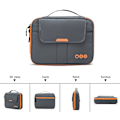 Miniatyrbild 3 av 3: Universell reseväska för kabelorganisatör, elektroniktillbehör, för 9,7 tums iPad, Kindle, nätadapter Grey and Orange