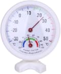Mini klockformad skaltermometer hygrometer för väggmontering inomhus temperaturmätningsverktyg