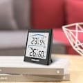 Miniatyrbild 3 av 5: Digital LCD Väderstation Inomhus Utomhus Trend Hygrometer Termometer Trådlös Fjärrsensor Rörelseaktiverad Bakgrundsbelysning white