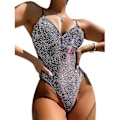 Miniatyrbilde 1 av 4: Glitterende Monokini Badedrakt for Kvinner med Push-Up Effekt, Endelt Badetøy Purple XL