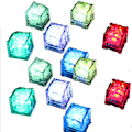 Miniatyrbilde 1 av 5: Multifargede LED-isbiter med skiftende lys | For store festforsyninger