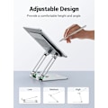 Miniatyrbillede 4 af 5: Tablet Stativ til Skrivebord Dobbelt Stang Stativ Aluminium Tablet Holder Justerbar Base Multi-Vinkel Højderyg Hjemmekontor Tilbehør