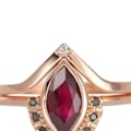 Pikkukuva 2 / 4: 2 kpl/setti Rhinestone Retro -pari-sormukset Seos Punainen Prismamainen Tekokristalli Sormukset Viehätys Korut US 8