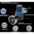 Miniatyrbillede 4 af 5: G1/4\" Tryk Måler, AR2000 Tryk Måler 0,05~0,85 mPa, Pneumatisk Trykregulator, Lufttryksregulator, til Luft