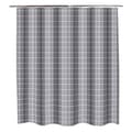 Grå Rutig Polyester Tjock Vattentät Duschdraperi 100cm bred * 180cm hög