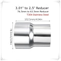 Miniatyrbild 5 av 5: Avgasrörskomponent Adapter Koppling Reducer 2,5 tum ID till 3 tum ID