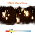 Miniatyrbillede 4 af 5: Led E27 S14 2w, Varmt Hvidt 2700k Retro Pærer, Glas, Til Udendørs Feelygter, Udskiftningspære, Ikke Dæmpbar, Pakke Med 6