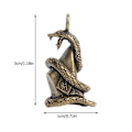 Miniatyrbild 3 av 3: 2 st Brass Retro Ingot Snake Nyckelring Berlock Gammal Behandling Nyckelring Berlock