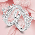 Miniatyrbilde 2 av 4: Legering Ring Solid Avtakbar Krone Avtakbar Krone Dame Ring Til Bryllup Rose Gold US 6