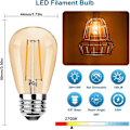 Pikkukuva 2 / 5: Led E27 S14 2w, Lämmin Valkoinen 2700k Retro Lamput, Lasinen, Ulkokäyttöön Sopiva, Vaihtolamppu, Ei Himmennettävissä, 6 Kpl Pakkaus