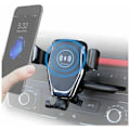 Miniatyrbillede 1 af 5: Billader til trådløs bil, induktiv trådløs billader til telefonholder til CD-slot, Iphone, Samsung, Huawei, LG (sort)-