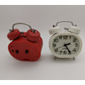 Miniatyrbild 3 av 5: Analog väckarklocka med dubbla klockor, nyhet klockväckarklocka utan tickande tyst kvartsväckarklocka 3 tum analog väckarklocka batteridriven reseväckarklocka C