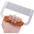 Miniatyrbild 5 av 5: Rostfritt Stål Pommes Frites Skärare Trähandtag Vågskärare 2-pack