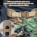 Miniatyrbild 5 av 5: Molle Militärbälte, Justerbart Taktiskt Militärbälte med Vadderad Mesh-Foder för Skytte, Paintball, Jakt, 1000D Nylon