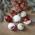Miniatyrbilde 1 av 5: 12 stk Juletrærpynt Henger Juledekorativ Ball