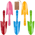 Miniatyrbilde 1 av 5: Mini Fargerike Metall Håndspade for Planting, Graving og Omplanting av Blomsterjord - Hagegaver til Barn (5-pakning)
