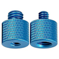 Pikkukuva 1 / 5: Ruuviadapteri 1/4&quot; naaras - 3/8&quot; uros, 3/8&quot; naaras - 1/4&quot; uros ruuvi mikrofonitelineeseen, kolmijalka ruuvikierteinen sovitin (sininen)