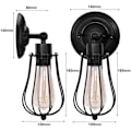 Miniatyrbilde 3 av 4: Gammel vegglampe, ledningsbur vegglampe, retro hjemmedekorasjon vegglampe, hodegjerde, bad, soverom, gårdshus, inngang, garasje (enkelt hode),
