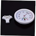 Miniatyrbild 5 av 5: Mini klockformad skaltermometer hygrometer för väggmontering inomhus temperaturmätningsverktyg