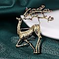 Miniatyrbild 3 av 4: Djurbrosch Pin Älg Ren Badge Väska Kläder Hänge Dekoration BC21Y0168