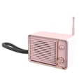 Pikkukuva 1 / 5: Retro Langaton Bluetooth-kaiutin, Mini Söpö Kannettava Kaiutin (Vaaleanpunainen)