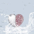 Miniatyrbillede 5 af 5: Hjerteformet U-disk (16GB pink diamant hjerte)