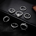Miniatyrbillede 5 af 5: 7 stk. Bohemian Vintage Punk Knuckle Midi Ringe til Kvinder - Fingersmykker Gaveæske
