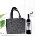 Miniatyrbilde 3 av 5: Gjenbrukbare handleposer for reiser, camping og piknik, perfekt gave til vinelskere 9 bottles Dark gray