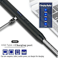 Miniatyrbillede 4 af 5: Elektrisk Lyslighter, USB Opladbar Elektrisk Lighter Elektronisk Buelyslighter Med 360 Slange Vindtæt Sort Business