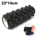 Fascia Rullar, Extra Lång Foam Roller, Pilates Roller för Hals, Rygg, Ryggrad och Säte, Triggerpunkt Massage Roller för Självmassage Black