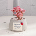 Miniatyrbillede 1 af 5: Simuleret pottet mini simuleret pottet sukkulent mikrolandskab dekorativ bonsai (pink fairy)