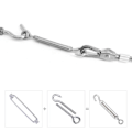 Miniatyrbilde 2 av 5: 6 stk kabelstrammer M6 justerbar 304 rustfritt stål kabelstrammer krok og øye for vaierstrammer kabel ståltau strammere krok tilbehør