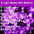 Miniatyrbild 3 av 5: Utomhus String Lights, 50 LED 8 Dekorativa Körsbärsblommor, En Del