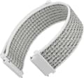 Vit/Grå 20mm Justerbara Klockarmband i Nylon, Snabbkoppling
