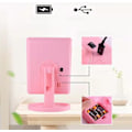 Miniatyrbillede 3 af 4: LED makeup spejl, pære spejl med 16 pærer, desktop makeup spejl (hvid, 16-lyset genopladelig model),