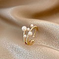 Miniatyrbild 1 av 5: Ring med pärla, justerbar, modeaccessoar för flickor Ac3886 A71