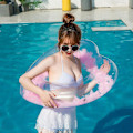 Miniatyrbillede 5 af 5: Hjerteformet Bade Ring Sommer Svømning Tube Vand Sjov Strandfest Pool Legetøj Svømning Cirkel Pink 70