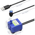 Miniatyrbillede 2 af 5: Udskiftningspumpe med lav støj til USB-vandfontæne til kæledyr (med automatisk slukning)
