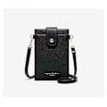Miniatyrbillede 1 af 5: Dametashke Crossbody Mobiltelefon Taske Lille Skuldertaske Kortpung Satchel Pung A916-1231 Black