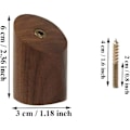 Miniatyrbillede 2 af 4: 4 stk. naturlige træ knager, træ hat knager, træ knager, naturlige massive valnød træ moderne håndlavede vægmonterede knager til væg, køkken