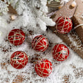 Miniatyrbilde 2 av 5: 24 stk juledekorasjoner trepynt juledekorasjonskule for Merry Christmas DIY-fest