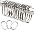 Bred duschdraperiringar, rostfritt stål, 12-pack